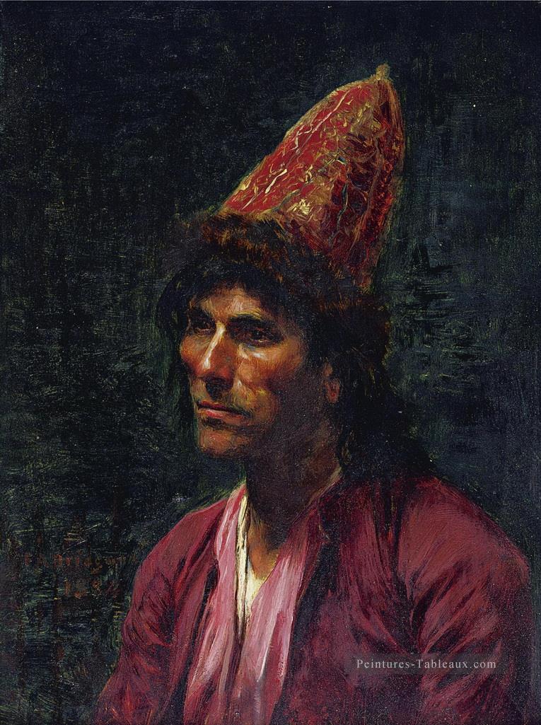 PORTRAIT D’UN HOMME Frederick Arthur Bridgman Peintures à l'huile